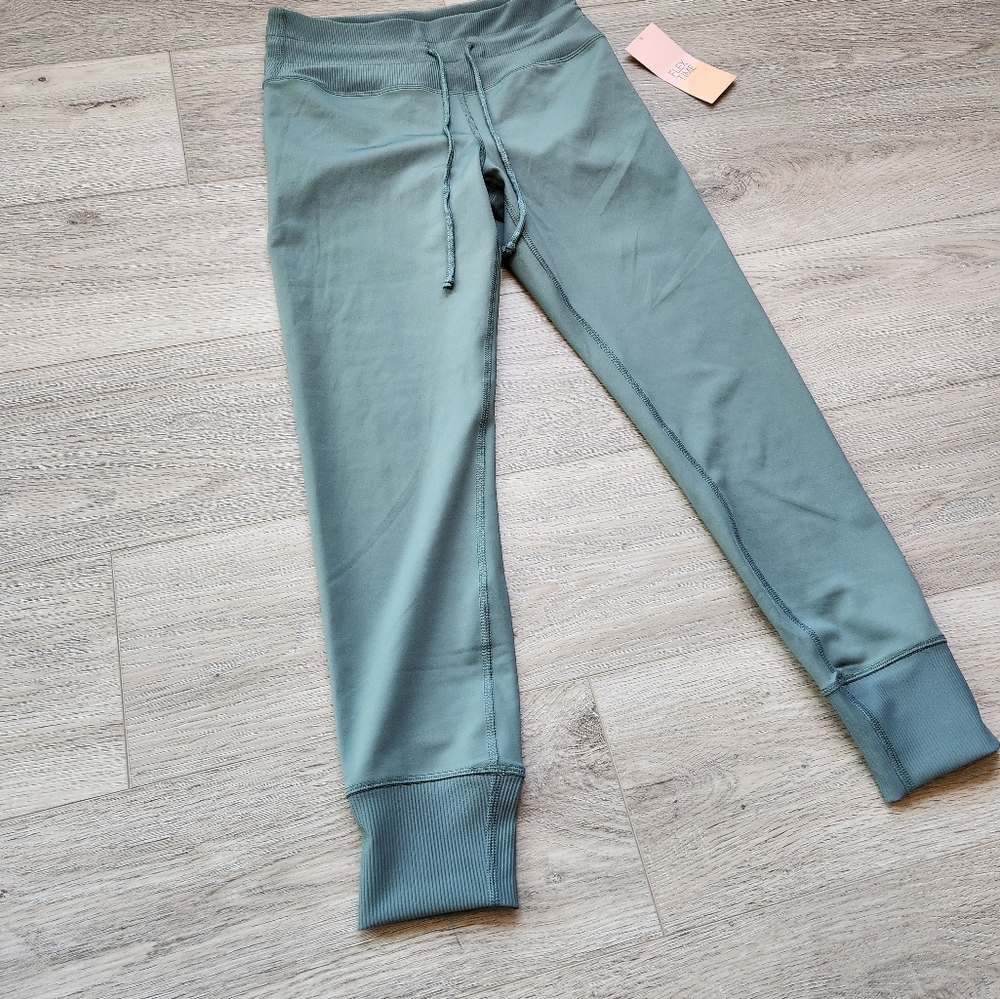 Flex Time by Thrive Societe Sage Green  Drawstring Leggings Womens Medium Yoga - Picture 3 of 9